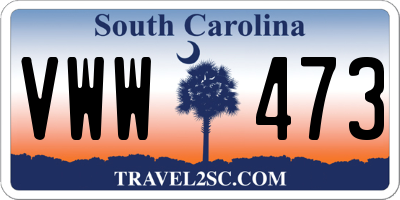 SC license plate VWW473