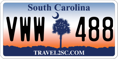 SC license plate VWW488