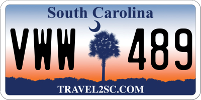 SC license plate VWW489