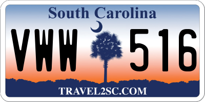 SC license plate VWW516