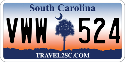 SC license plate VWW524