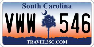 SC license plate VWW546