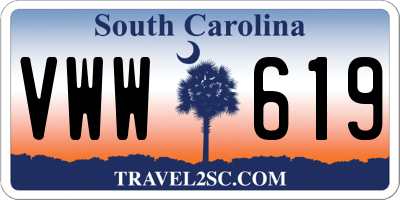 SC license plate VWW619