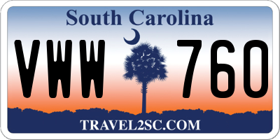SC license plate VWW760