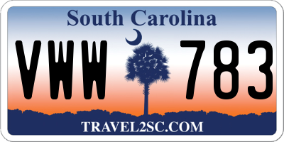 SC license plate VWW783