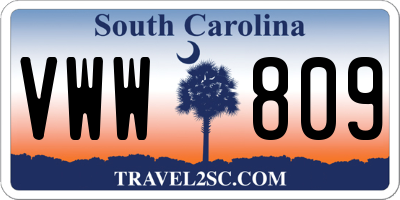 SC license plate VWW809