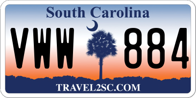 SC license plate VWW884