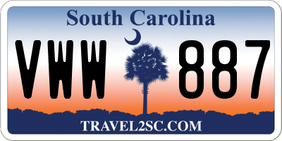 SC license plate VWW887