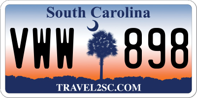 SC license plate VWW898