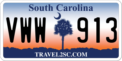 SC license plate VWW913