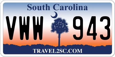 SC license plate VWW943