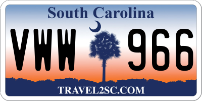 SC license plate VWW966