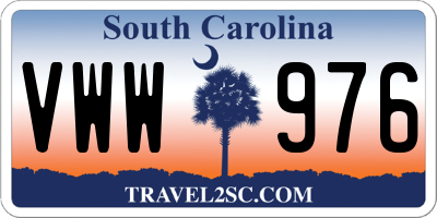 SC license plate VWW976