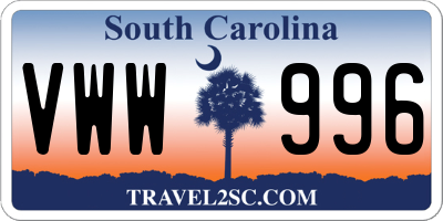 SC license plate VWW996