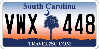 SC license plate VWX448