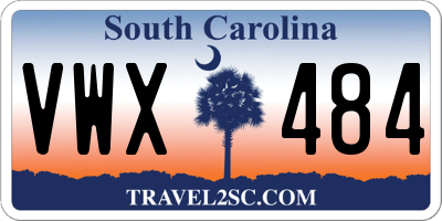 SC license plate VWX484