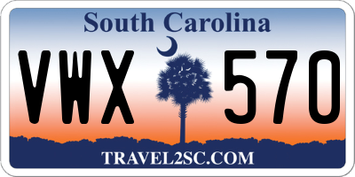SC license plate VWX570