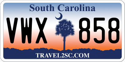 SC license plate VWX858