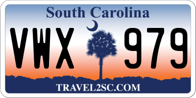 SC license plate VWX979