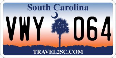 SC license plate VWY064
