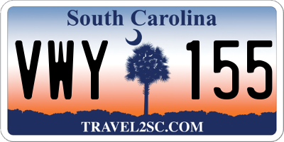 SC license plate VWY155