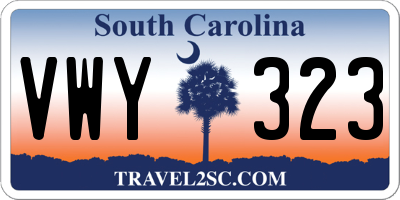 SC license plate VWY323