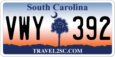SC license plate VWY392