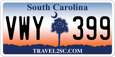 SC license plate VWY399