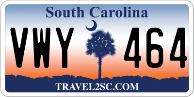 SC license plate VWY464