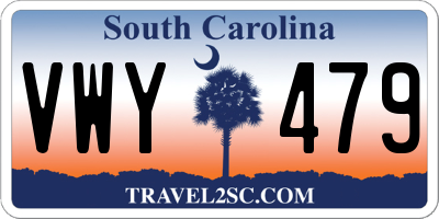 SC license plate VWY479