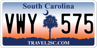 SC license plate VWY575