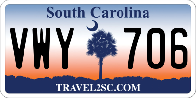 SC license plate VWY706