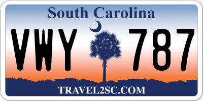 SC license plate VWY787