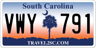SC license plate VWY791