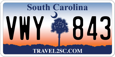 SC license plate VWY843