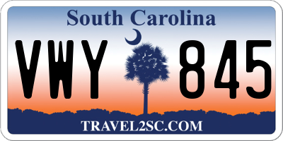 SC license plate VWY845