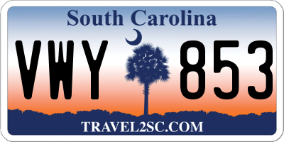 SC license plate VWY853