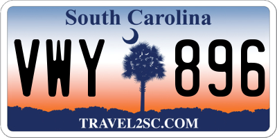 SC license plate VWY896