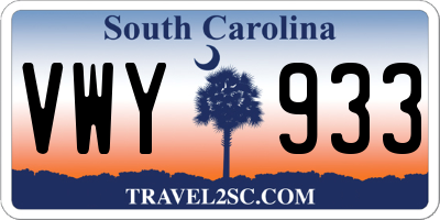 SC license plate VWY933