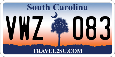 SC license plate VWZ083