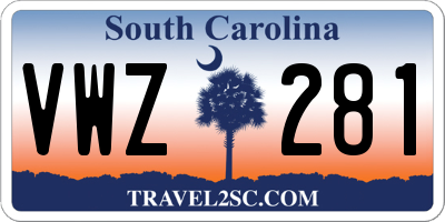 SC license plate VWZ281