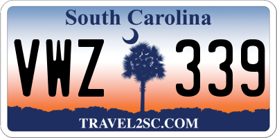 SC license plate VWZ339