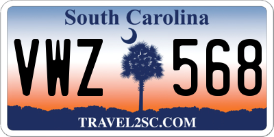 SC license plate VWZ568