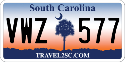 SC license plate VWZ577