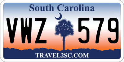 SC license plate VWZ579