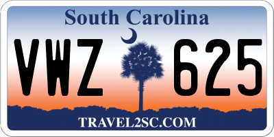 SC license plate VWZ625