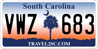 SC license plate VWZ683