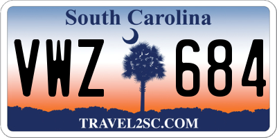 SC license plate VWZ684