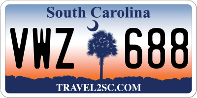 SC license plate VWZ688