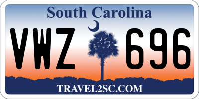 SC license plate VWZ696